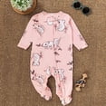 thumbnail image 2 of CAICJ98 Baby Pajamas Newborn Sleepers for Boy Girl Clothes 0 3 6 9 12 Months Footed Pjs Infant Baby Boy Clothes (Pink,9-12 Months), 2 of 3