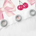 thumbnail image 4 of Cute Ribbon Bow Curtains & Drapes 42"Wx63"L,Pink Kawaii Cherry Window Curtains Teen Women,Watercolor Bow 30%-50% Blackout Curtains Abstract Bowknot Grids Window Treatments 2 Panels, 4 of 5