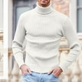 thumbnail image 5 of Men's Turtleneck Long Sleeve Turtle Neck Shirts Basic Lightweight Undershirt Thermal Pullover Sweater White XXXL, 5 of 6
