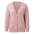 thumbnail image 4 of Vedolay Cardigans for Women Casual Long Sleeve Open Front Sweater with Pockets Pink,S, 4 of 5