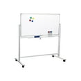 thumbnail image 1 of Excello Global Products Grand Tableau Blanc 48"x32 Pouces sur Roulettes : 1 Tableau Effaçable à Sec Magnétique Réversible avec Support Roulant, 4 Marqueurs Effaçables à Sec, 1 Gomme, 4 Aimants, 1 Plateau pour Marqueurs - EGP-HD-0066, 1 of 7