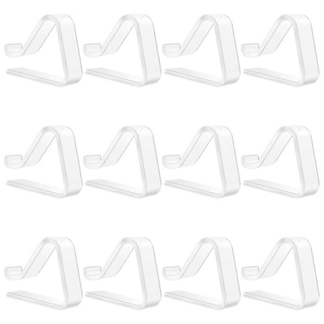 12 Pieces Transparent Tablecloth Clips, Table Cloth Clips,Windproof B