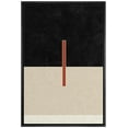 thumbnail image 2 of PixonSign Framed Canvas Wall Art Geometric Art Deco Red Black Color Block Abstract Print Minimalism Contemporary Nordic Calm Decoration for Living Room, Bedroom, Office - 24"x36" Black, 2 of 5