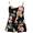 Black&floral, variant on Hilor Women's Flyaway Tankini Top Bandeau Swimsuit Flowy Bathing Suit Tummy Control Swimwear