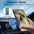 thumbnail image 3 of Case for Samsung Galaxy A54 5G Magnetic Compatible with MagSafe, Slim Luxury Skin-Feel PU Leather Non-Slip Grip Shockproof Bumper Cover Magnetic Support Car Mount Phone Case for Galaxy A54 5G, Blue, 3 of 10