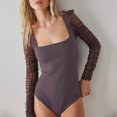thumbnail image 1 of Mamelucos Ladies Bodycon Playsuits Sexy Style Mesh Jumpsuit Traje de baño (Marrón S) Kuymtek Marrón T S para Mujer, 1 of 8