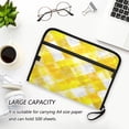 thumbnail image 6 of Accordion File Organizer with Zip Closure 13 Pockets Expanding File Folder Letter A4 Paper Document Organizer for Home Office Yellow and White Checkered Squares, 6 of 7