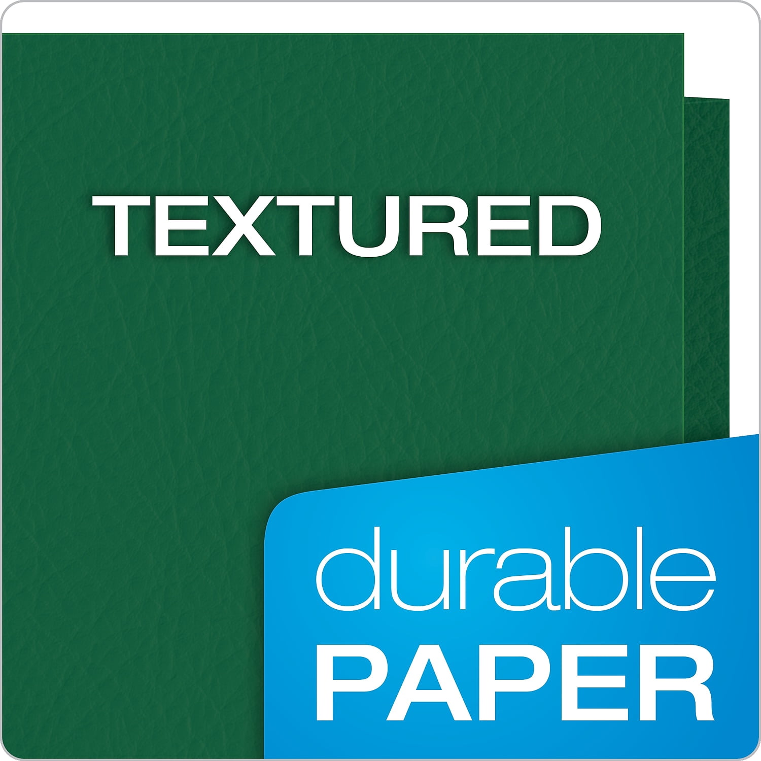 Oxford Twin-Pocket Folder, Embossed Leather Grain Paper, 0.5" Capacity, 11 x 8.5, Hunter Green, 25/Box