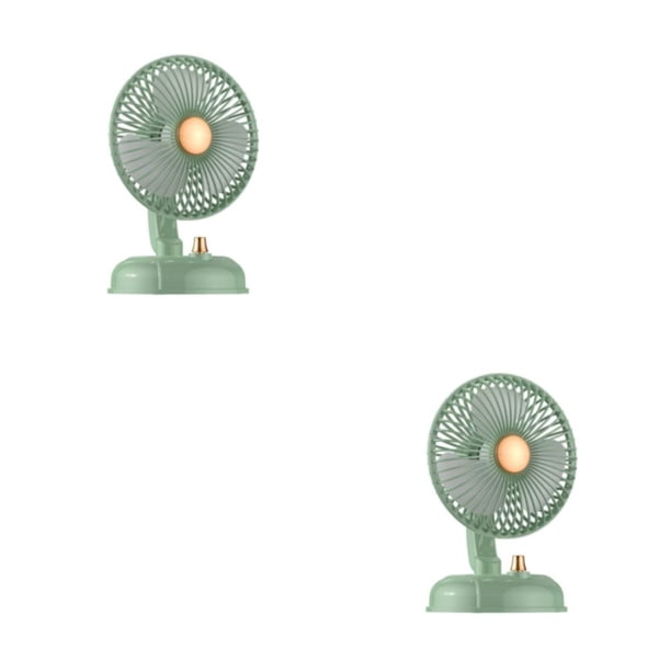 Advancent Mini ventilador de carga portátil tipo c, ventiladores de refrigeración silenciosos de mano silenciosos de pie para oficina, Verde recargable 2piezas