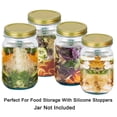 thumbnail image 1 of Unique Bargains 10 Pack Metal Mason Jar Lids Wide Mouth Mason Canning Jars Top Food Storage Caps Gold Tone, 1 of 7