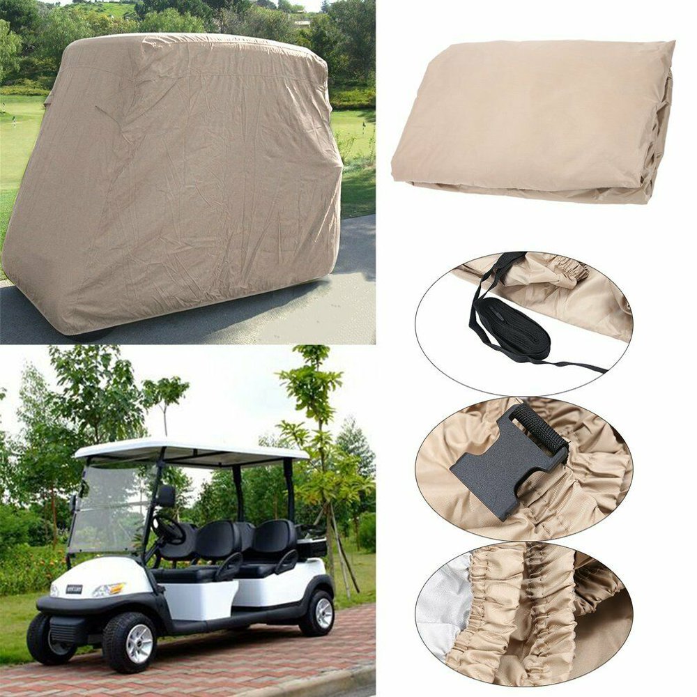 4 Passenger Golf Cart Cover Fits EZ GO, Club Car, Storage Zipper