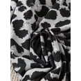 thumbnail image 6 of Women'S Leopard Print Wide Leg Pants Elastic Waist Casual Loose Fit Trousers Fashion Lounge Gray Leopard Print M, 6 of 7