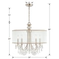 thumbnail image 5 of Five Light Chandelier In Minimalist Style 24 Inches Wide By 23 Inches High-Polished Chrome Finish    -Traditional Installation Crystorama Lighting, 5 of 10