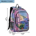 thumbnail image 2 of FORMRS Unisex School Backpack 17" Student Travel Bag with Laptop Compartment, Purple Window Scene, 2 of 7
