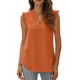 thumbnail image 1 of Txlixc, camisetas sin mangas de verano para mujer, sin mangas, lisas/flores/hojas, camisas de encaje con cuello en V, chaleco informal suelto para mujer Txlixc  Estilo de ocio, 1 of 5