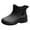 Black, variant on Short Rain Boots for Men Platform Non Slip Garden Shoes Wide Toe Box Slip On Ankle Booties for Raining Snowing Day Green Size 7.5