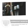 thumbnail image 3 of HEMOTON  Gutter Water Outdoor Drain Downspout Drainage Connector White, 3 of 8