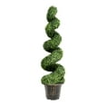 thumbnail image 1 of Gymax Arbre en Spirale de Buis Artificiel de 4 Pi Faux Arbre avec Feuilles Réalistes Intérieur Extérieur, 1 of 9