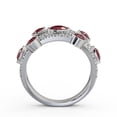 thumbnail image 3 of 2.00 Ct Round Shaped Real Diamond Ruby Gemstone Stunning Eternity Band for Wedding 14K White Gold Size 4, 3 of 7