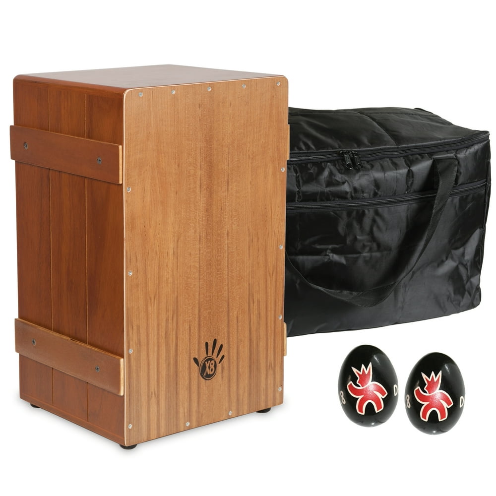 Flamenco Crate Cajon, Natural with Cajon Bag and Shakers