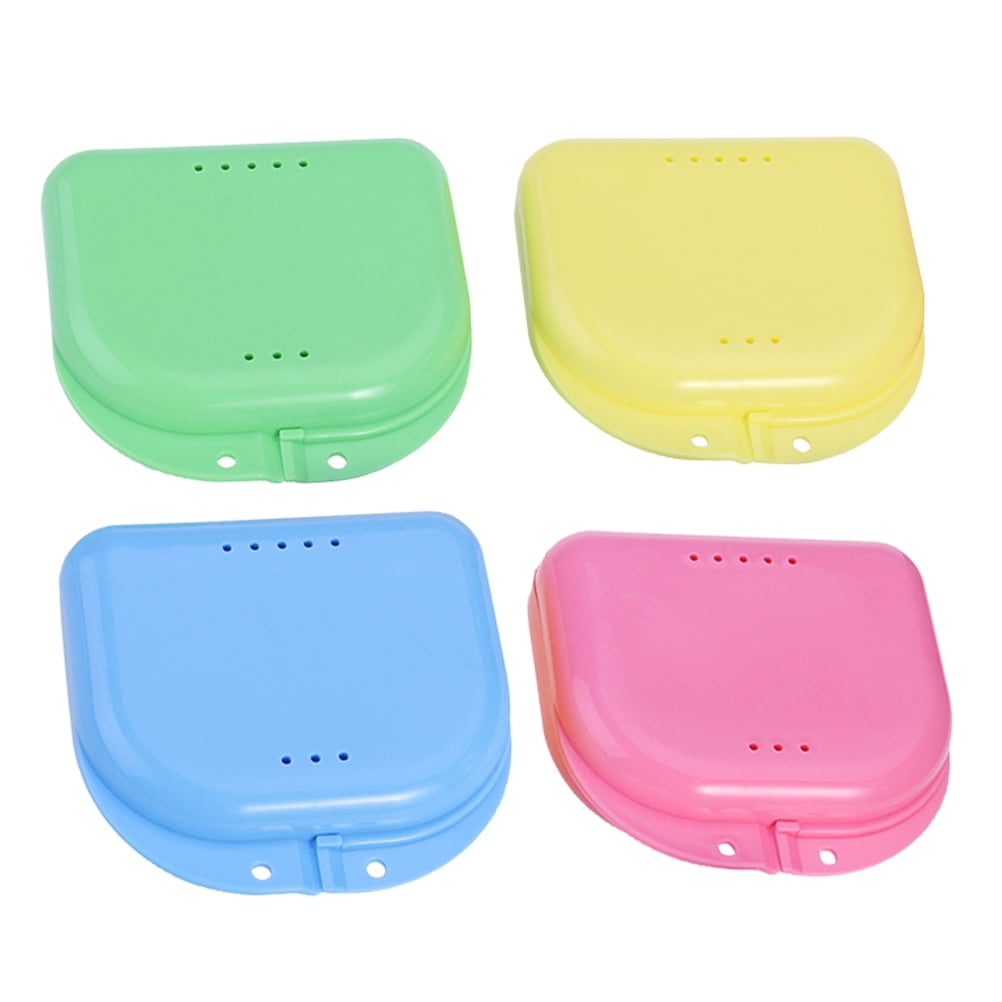 BESTONZON 4Pcs Retainer Cases Orthodontics Storage Boxes Denture Cases