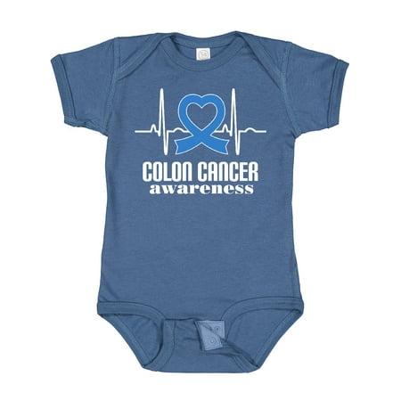 

Inktastic Colon Cancer Awareness Heartbeat Gift Baby Boy or Baby Girl Bodysuit