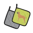 thumbnail image 2 of Carolines Treasures BB3871PTHD Bullmastiff Checkerboard Green Pair of Pot Holders  7.5HX7.5W multicolor, 2 of 3