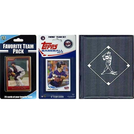 CandICollectables 2013TWINSTSC MLB Minnesota Twins Licensed 2013 Topps Team Set & Favorite Player Trading Cards Plus Storage