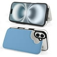 thumbnail image 4 of Compatible with iPhone 11 12 13 mini 14 15 16 Pro Max Plus Wallet Case with Card Holder, PU Leather Kickstand Card Slots Case ( Iceberg BLUE, iPhone 12 Pro Max), 4 of 7