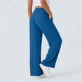 thumbnail image 5 of Jaunzuar Summer Pants for Women Straight Leg Elastic Waist Drawstring Pants Loose Versatile Casual Pants with Pockets XL, 5 of 6