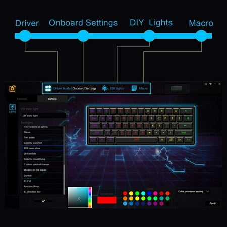 GK61 Mechanical Gaming Keyboard - 61 Keys Multi Color RGB ...