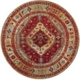 thumbnail image 5 of Unique Loom Outdoor Traditional Collection Area Rug - Vinatge (4' 1" Round Red Green Blue/Ivory), 5 of 8