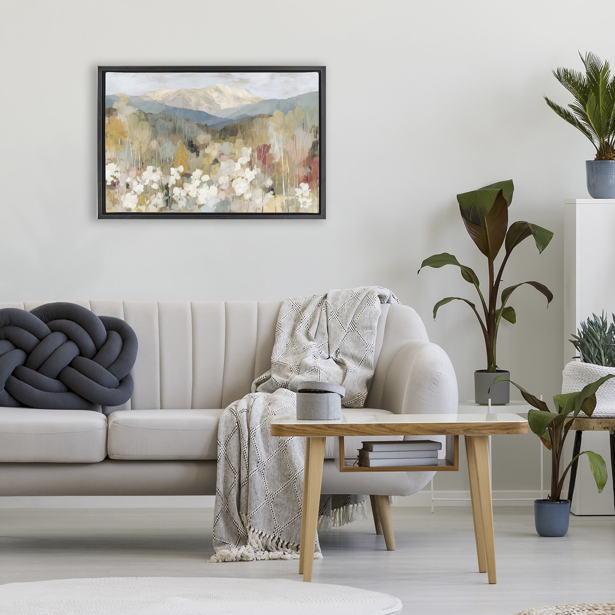 Stupell Industries Autumn Mountain Meadow Black Framed Floater Canvas Wall Art, design by Chromatic Storm Studio