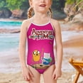 thumbnail image 2 of Adventure Time Jake The Dog Girls Swimsuits One Piece Bathing Suit Cute Toddler Kids Pool Beach Swimwear Quick Dry 3-8 Years, 2 of 6