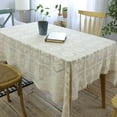 thumbnail image 1 of Azerlee Floral Crochet Tablecloth Cotton Lace Table Cloth Rectangular Table Cover for Kitchen Dining Party Wedding Decoration, 55 X 86 Inch, 1 of 4