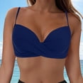 thumbnail image 2 of UAYOTSE Women's Black Push Up Bikini Top Twist Front Underwire Bathing Suit,Sizes M, 2 of 9