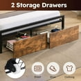 thumbnail image 4 of ZIVACATE Full Size Bed Frame with Headboard LED 2 Drawers Built in USB Ports No Box Spring Needed, 4 of 7
