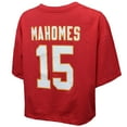thumbnail image 3 of Women's Majestic Threads Patrick Mahomes Red Kansas City Chiefs Swarovski Crystals Boxy Cropped Name & Number T-Shirt, 3 of 3