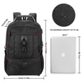 thumbnail image 3 of VESERI Sac à Dos de Voyage pour Ordinateur Portable 18.4 Po PC avec Compartiment à Chaussures Port de Charge USB, Sac de Sport pour Randonnée Camping, Imperméable pour Hommes Femmes Garçons, Noir, 3 of 7