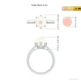 thumbnail image 5 of ANGARA 8mm Freshwater Cultured Pearl Solitaire Ring in 14K White Gold for Women, Girls Ring Size-11 (Stone Grade: AA-Better) June Birthstone Jewelry Gift for Her Birthday, Wedding, Engagement, 5 of 11