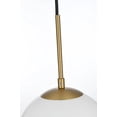 thumbnail image 5 of Maklaine Modern 1-Light Metal Pendant in Brass and Frosted White Finish, 5 of 7