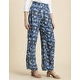 thumbnail image 2 of Moomaya Wide Leg Printed Palazzo Pants For Womens, Elastic Waist Bottoms, 2 of 9