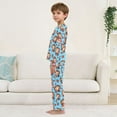 thumbnail image 4 of Cute Monkey in Various Poses Cozy Soft Long Sleeves Top and Pants 2 Piece Cool Pjs Pajamas Set Sleepwear Size 3-11Y, 4 of 6