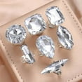 thumbnail image 6 of Misright 7Pieces Modern Sparkling Drop Shaped Cocktail Rings With Ergonomic Designs, 6 of 7