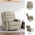 thumbnail image 4 of DREAMSIDEA Manual Push Back Recliner Armchair Corduroy Wingback Recliner Chair for Living Room, Corduroy Recliner Chair Reading Chair ( Camel&3-Section Back, Set of 1), 4 of 6
