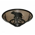 thumbnail image 4 of Meyda Tiffany 113405 22" W Happy Bear On The Loose Flush Mount Ceiling Fixture - Silver, 4 of 5