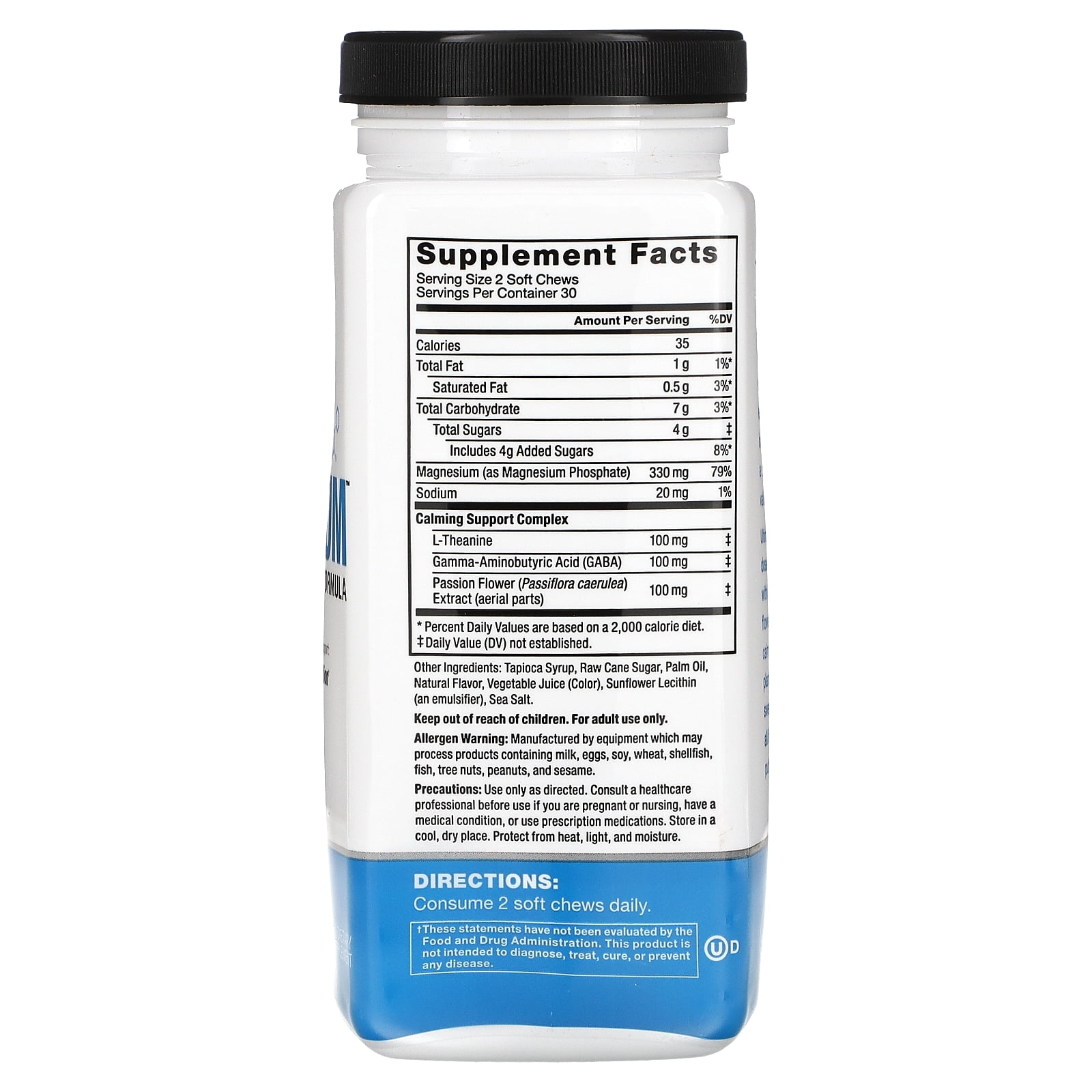 Force Factor Ultimate Magnesium, Magnesium Supplement with L Theanine for Sleep, Stress Relief, Relaxation & Mood, Orange Creamsicle, 60 Soft Chews