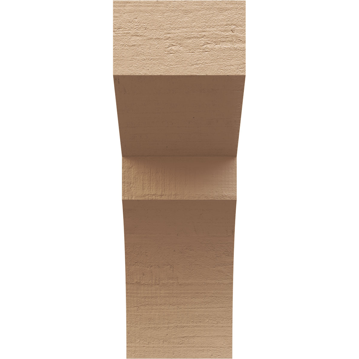 8"W x 16"D x 24"H Classic Monterey Rough Cedar Woodgrain TimberThane Corbel, Primed Tan