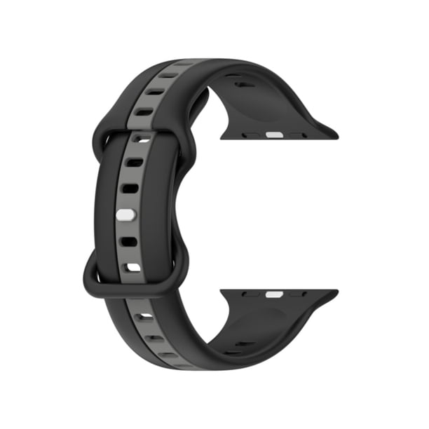 Correa Deportiva de Silicona para Apple Watch, Bicolor, Resistente al Agua, Unisex, Compatible con Series 1,2,3,4,5,6,7,8,9,10