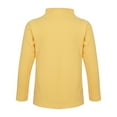 thumbnail image 2 of YONGHS Kids Girls Boys Thermal Underwear Tops Long Sleeves Mock Neck Shirt Baselayer Tops Yellow 7-8, 2 of 7